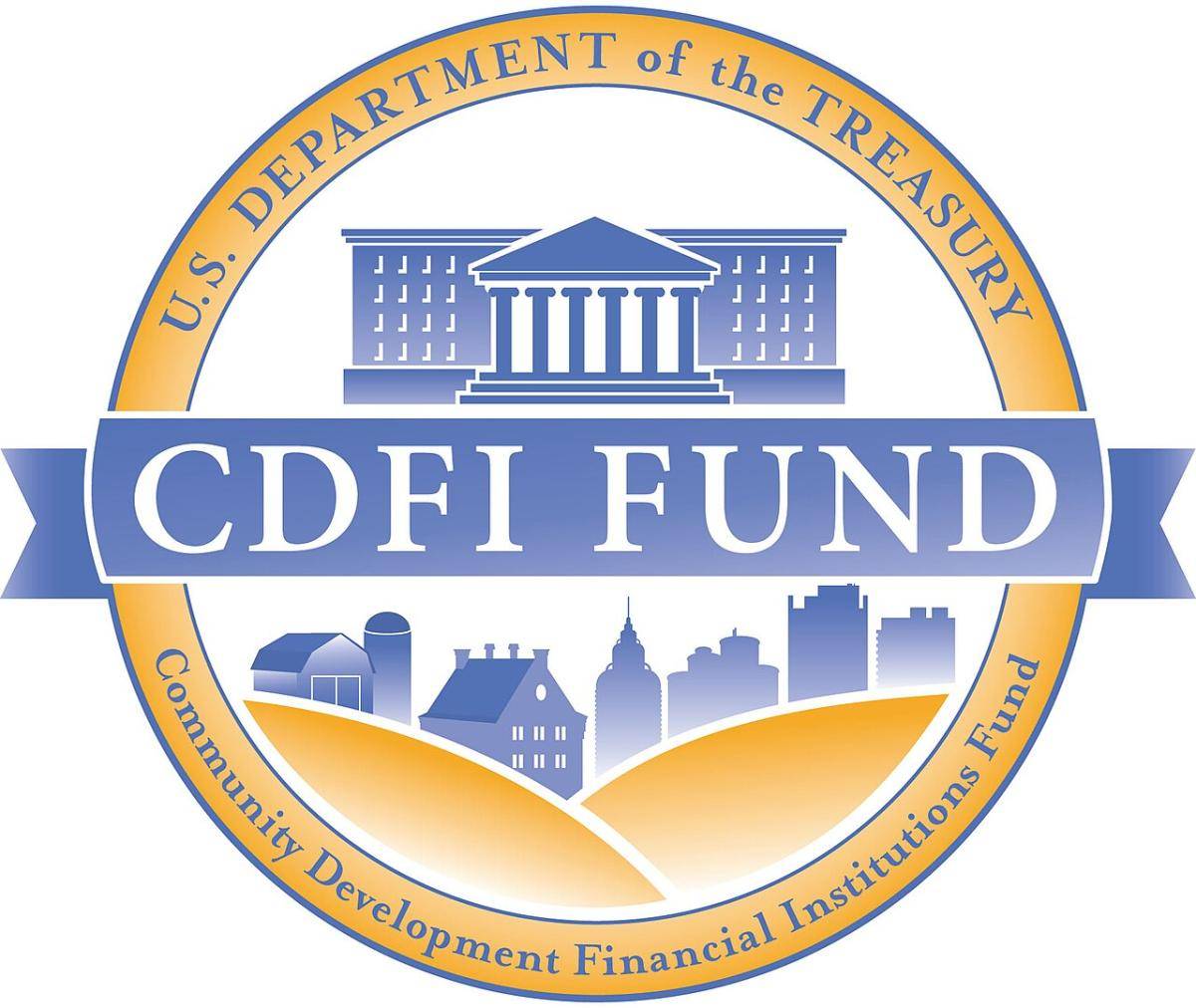 CDFI Fund logo with treasury building graphic. CDFI Fund logo with treasury building graphic.